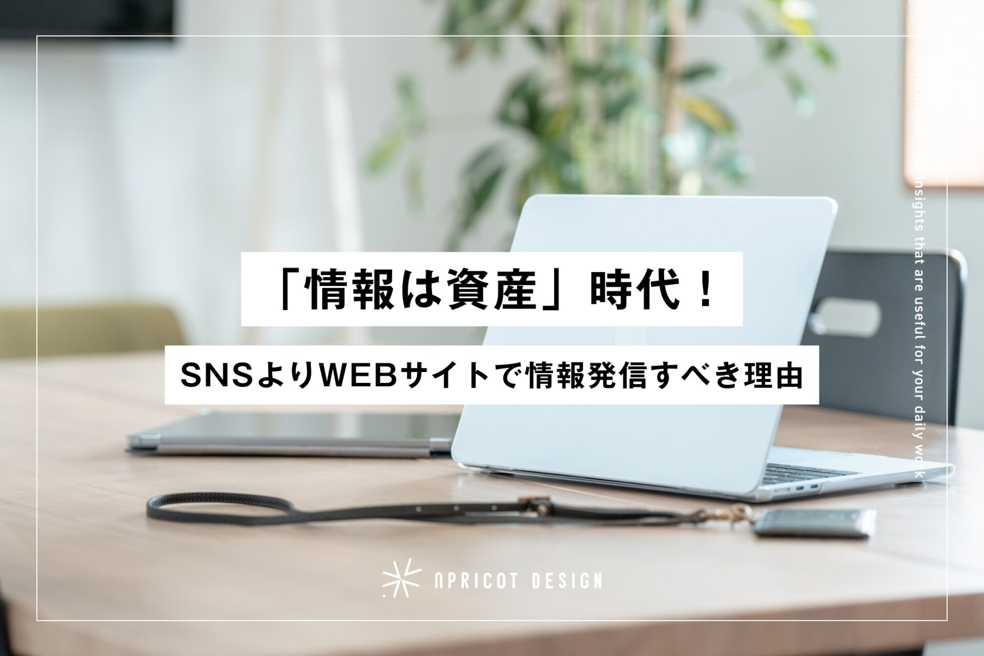 「情報は資産」時代!SNSよりWEBサイトで情報発信すべき理由