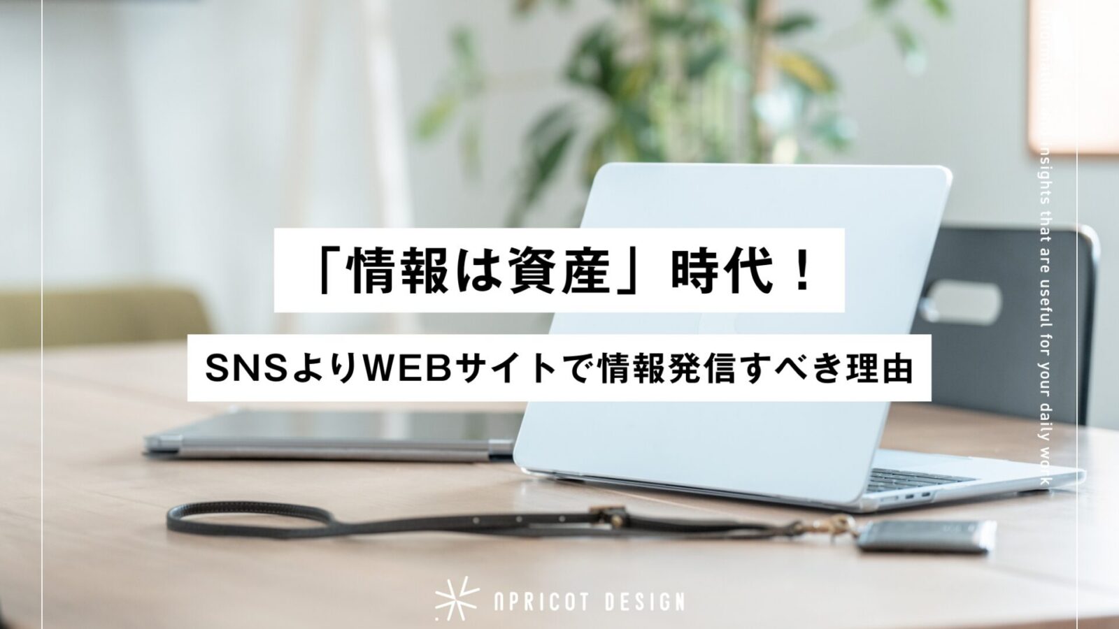 「情報は資産」時代!SNSよりWEBサイトで情報発信すべき理由